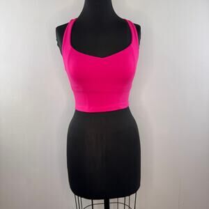 Beyond Yoga Powerbeyond Intensity Pink Crop Tank Stretch Sweetheart XS X-Small